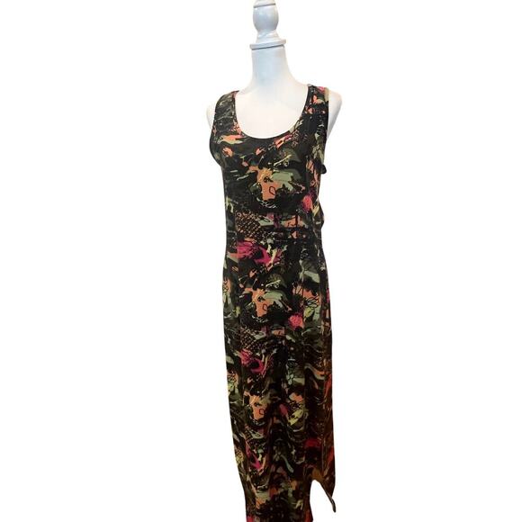 LOVE TANKDRESS ABSTRACT DESIGN MAXI SLEEVELESS WOMENS SIZE XL - Picture 1 of 4